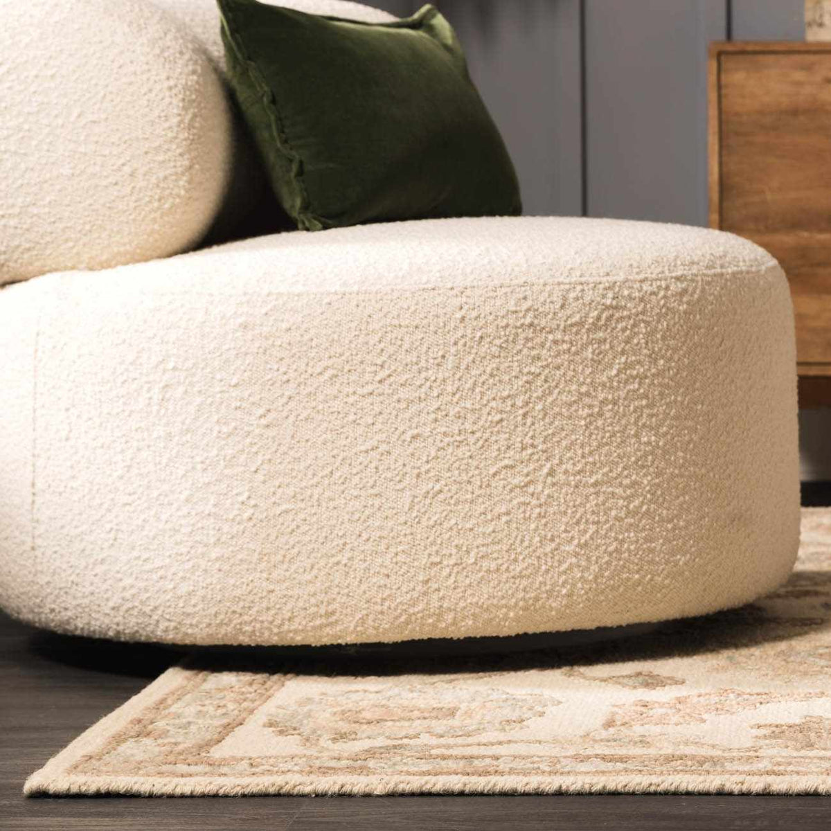 Callum Oushak Artisan Hand Tufted Wool Area Rug Indigo