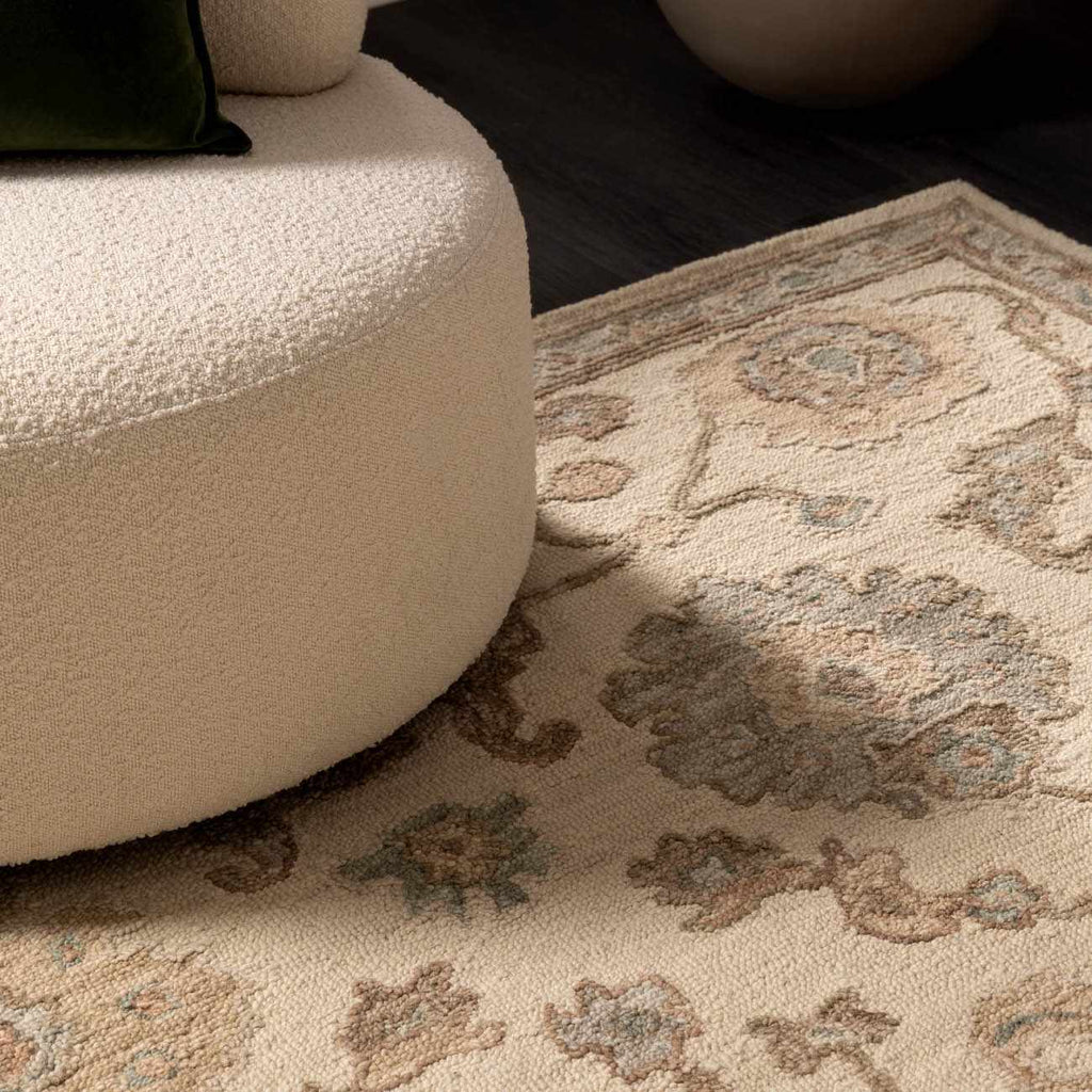 Callum Oushak Artisan Hand Tufted Wool Area Rug Indigo