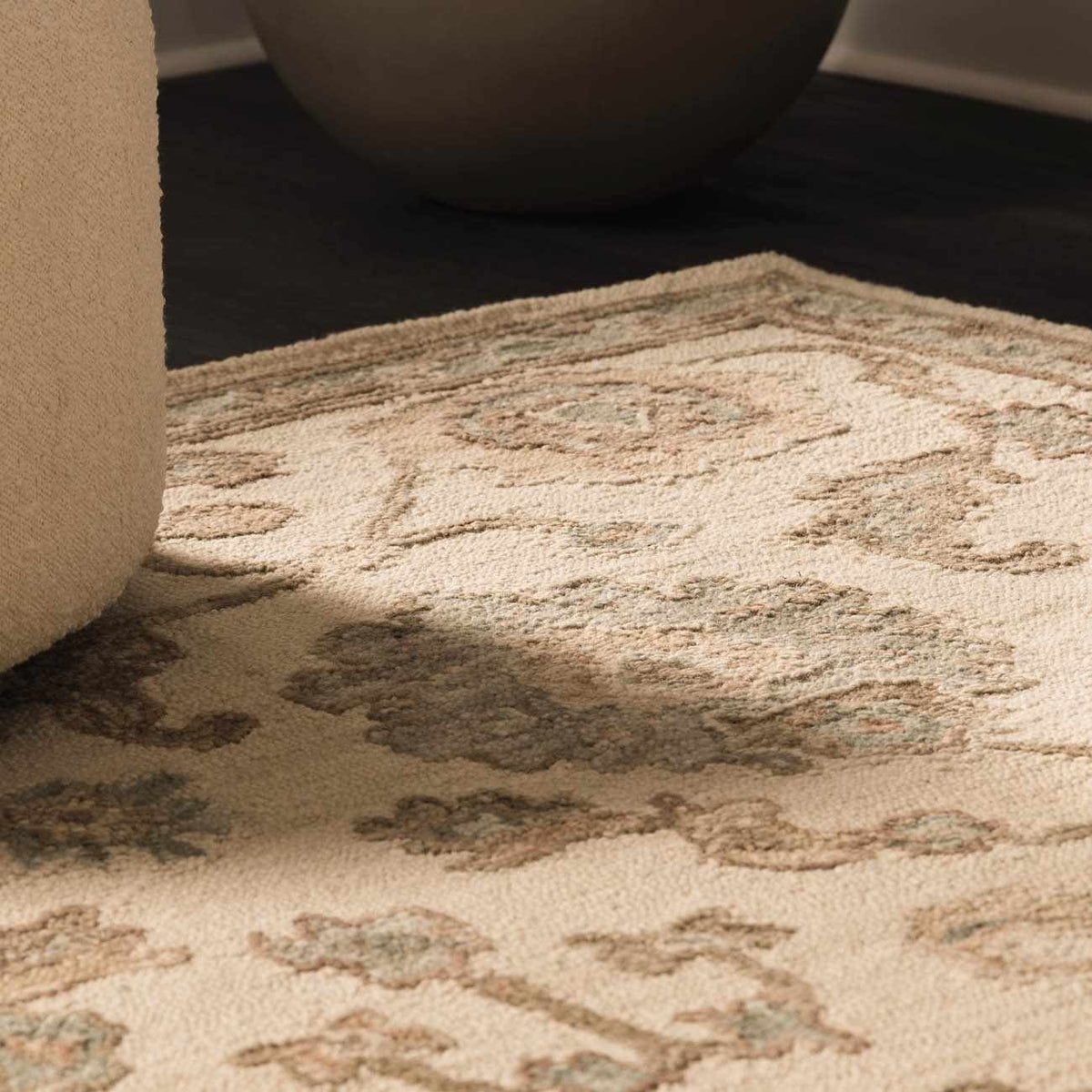 Callum Oushak Artisan Hand Tufted Wool Area Rug Indigo