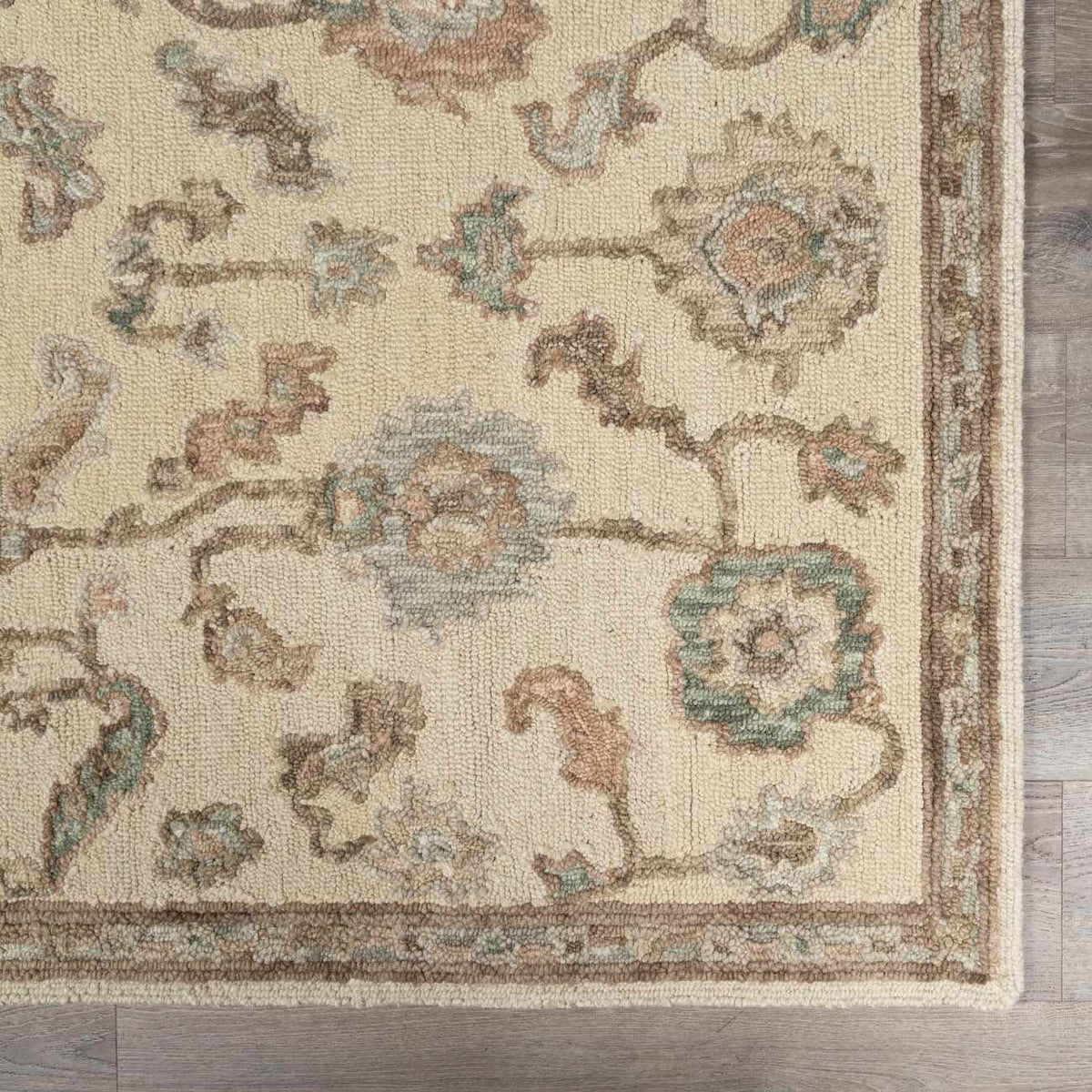 Callum Oushak Artisan Hand Tufted Wool Area Rug Indigo