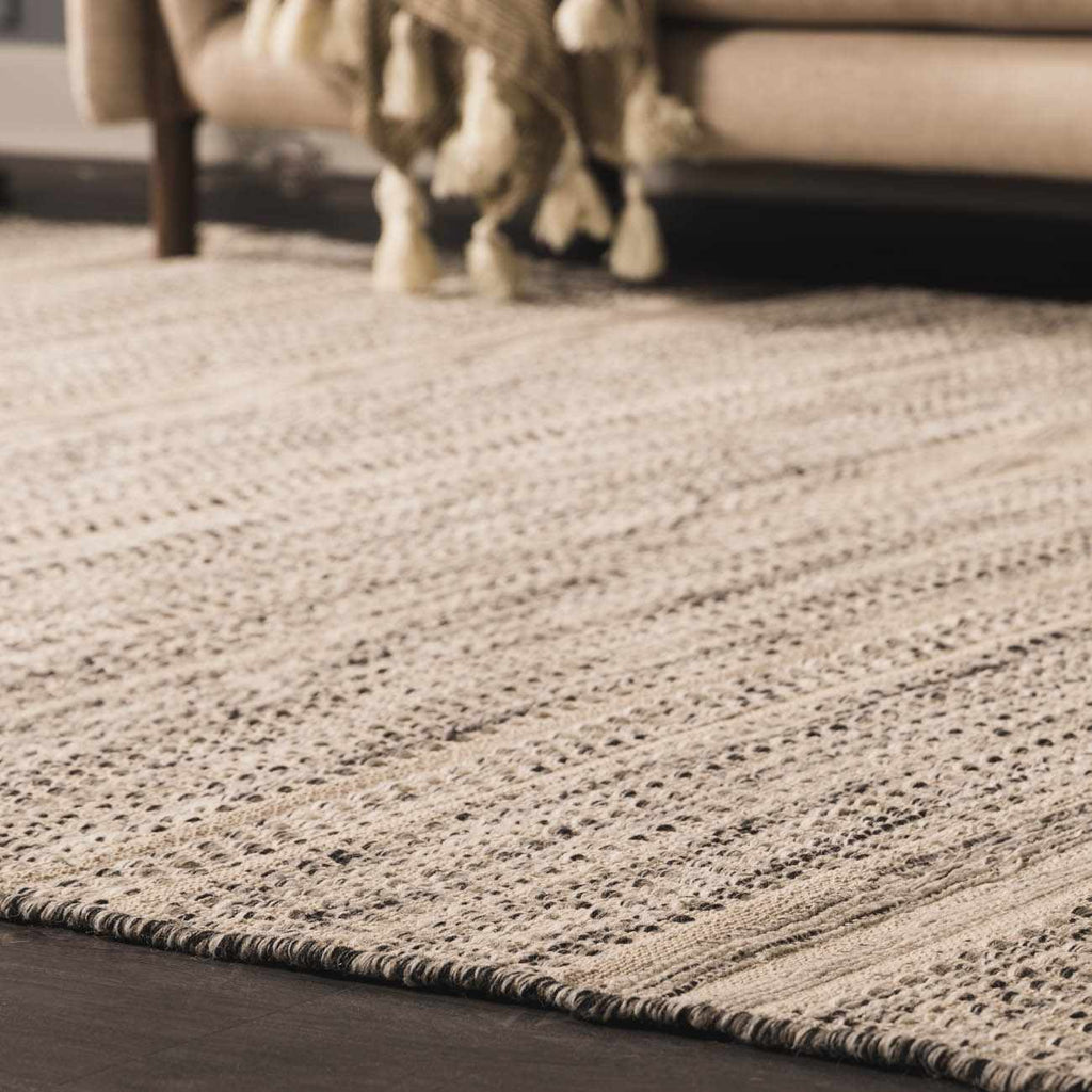 Arabi Elegant Handwoven Wool Area Rug In Timeless Neutrals