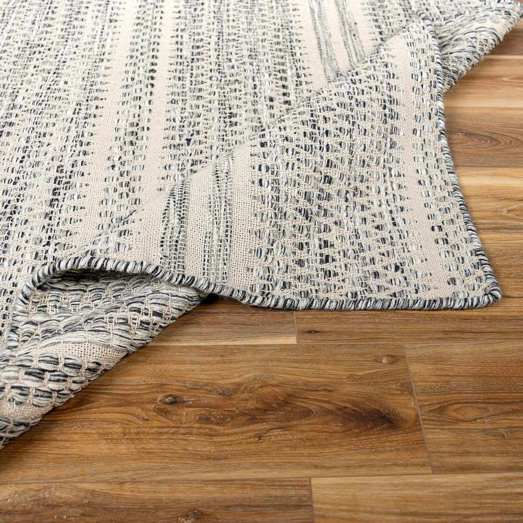 Arabi Elegant Handwoven Wool Area Rug In Timeless Neutrals