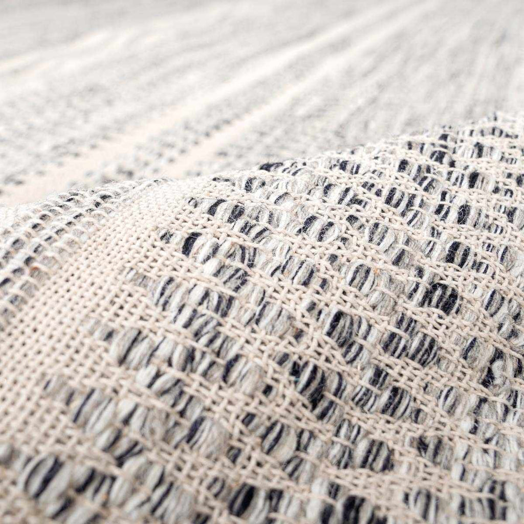 Arabi Elegant Handwoven Wool Area Rug In Timeless Neutrals