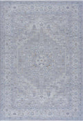 Earlsfield Thick Luxe Traditional Pattern Area Rug Gray Blue