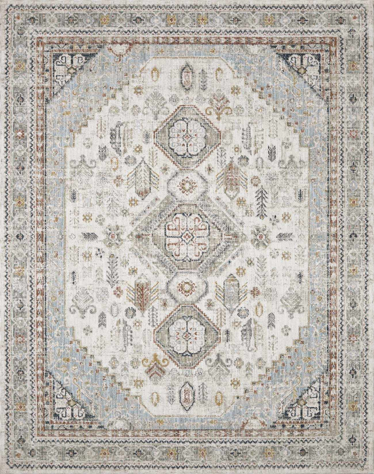 Lumina Kouta Light Gray Area Rug Machine Woven Turkish Elegance
