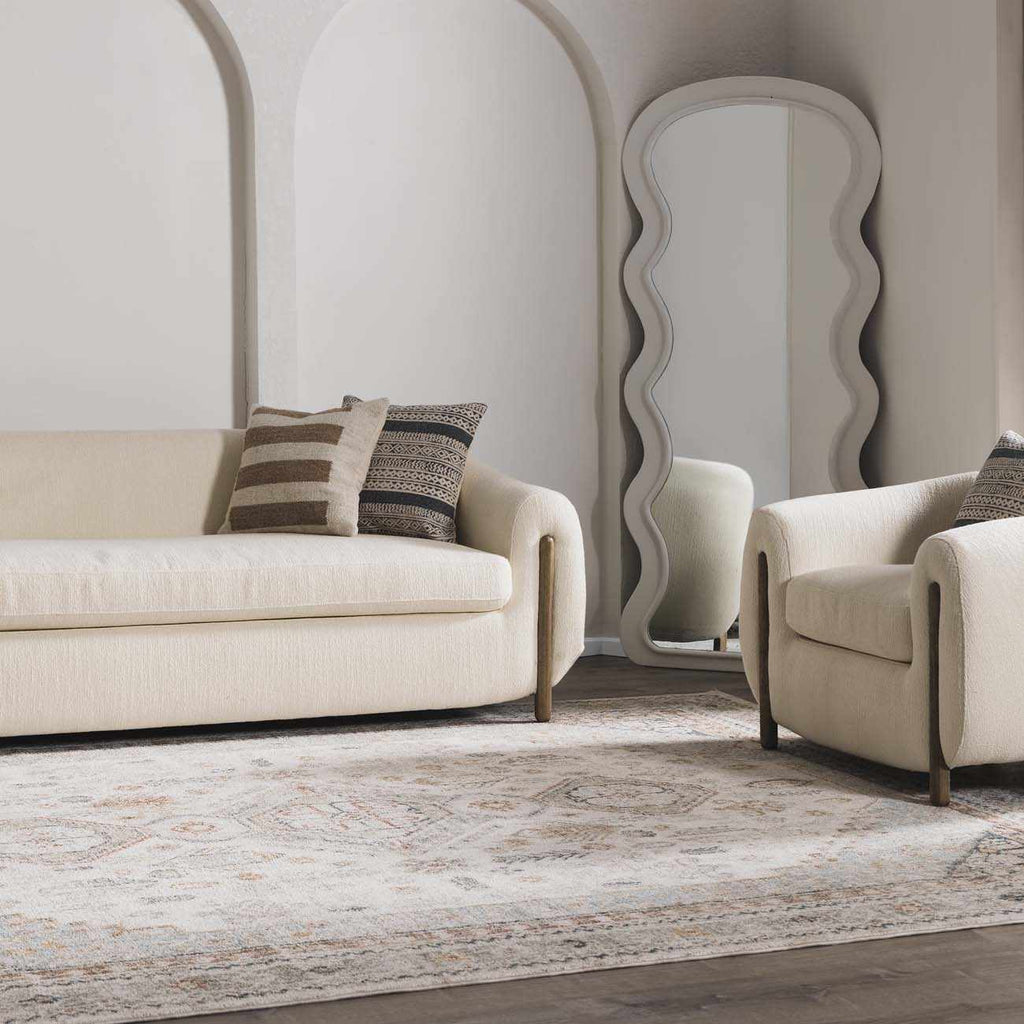 Lumina Kouta Light Gray Area Rug Machine Woven Turkish Elegance