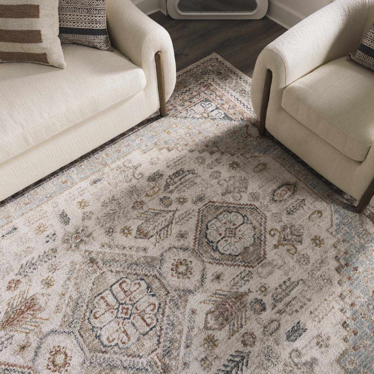 Lumina Kouta Light Gray Area Rug Machine Woven Turkish Elegance