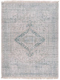 Terra And Loom Birdham Handwoven Flatweave Cotton Rug Sage Green