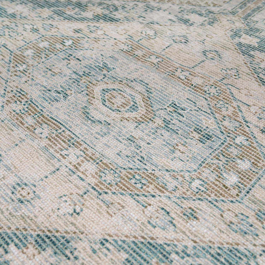 Terra And Loom Birdham Handwoven Flatweave Cotton Rug Sage Green