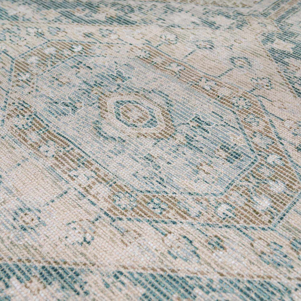 Terra And Loom Birdham Handwoven Flatweave Cotton Rug Sage Green