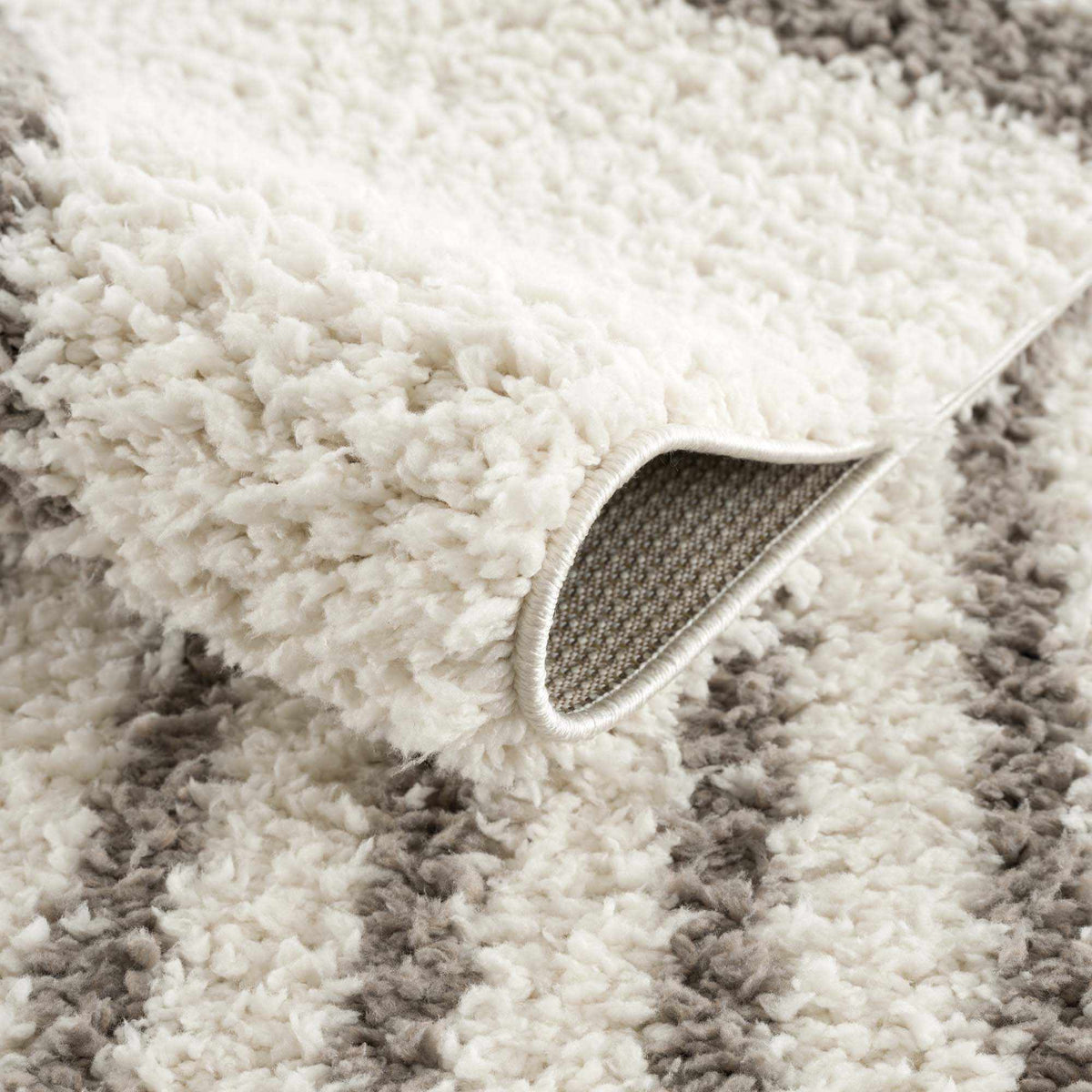 Jola Taupe Ultra Plush Area Rug Nearly Two Inches Thick