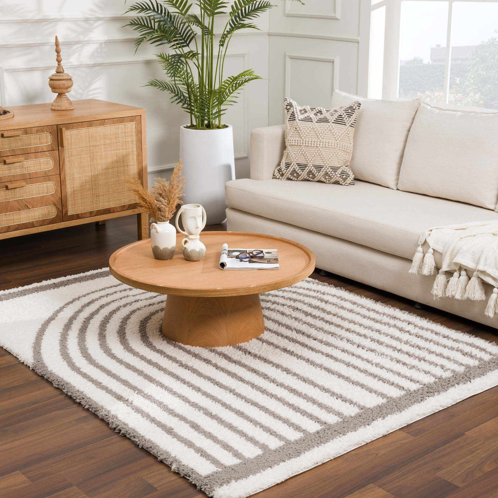 Jola Taupe Ultra Plush Area Rug Nearly Two Inches Thick