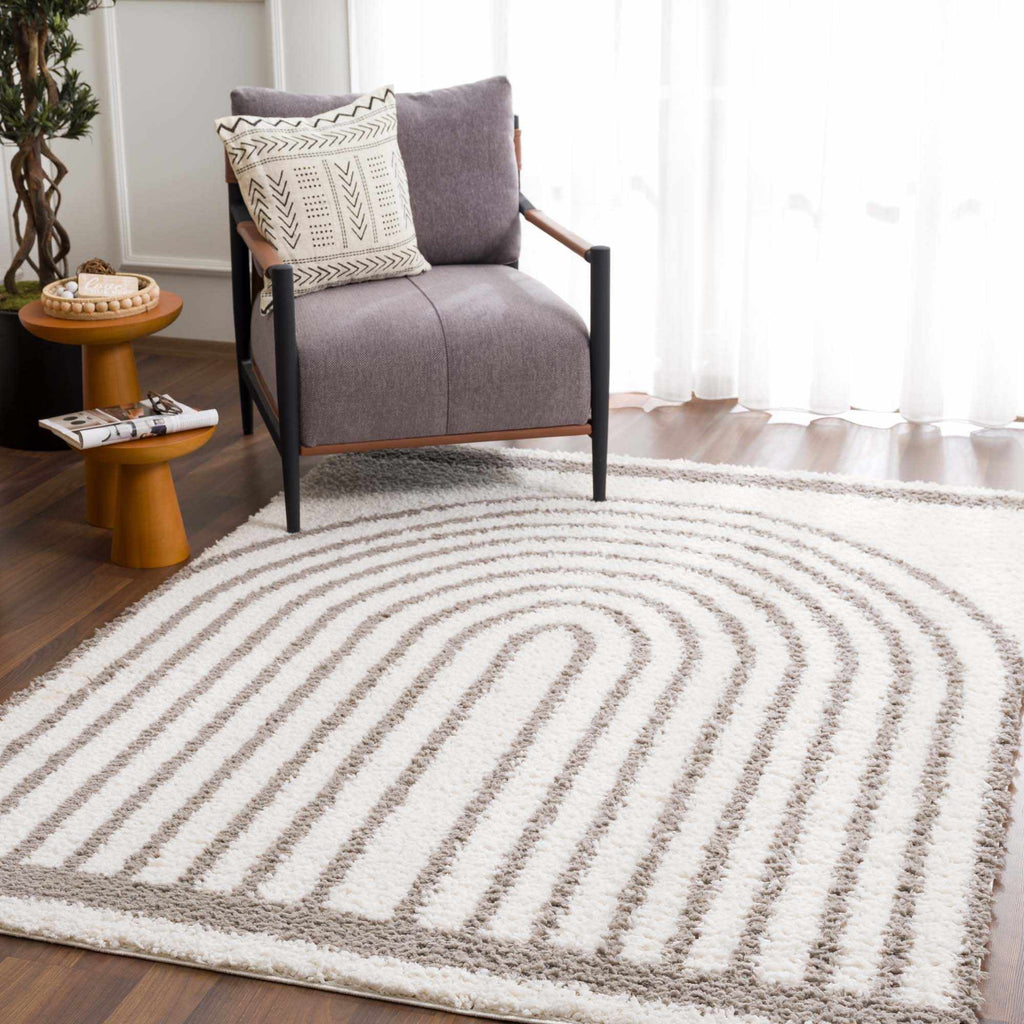 Jola Taupe Ultra Plush Area Rug Nearly Two Inches Thick