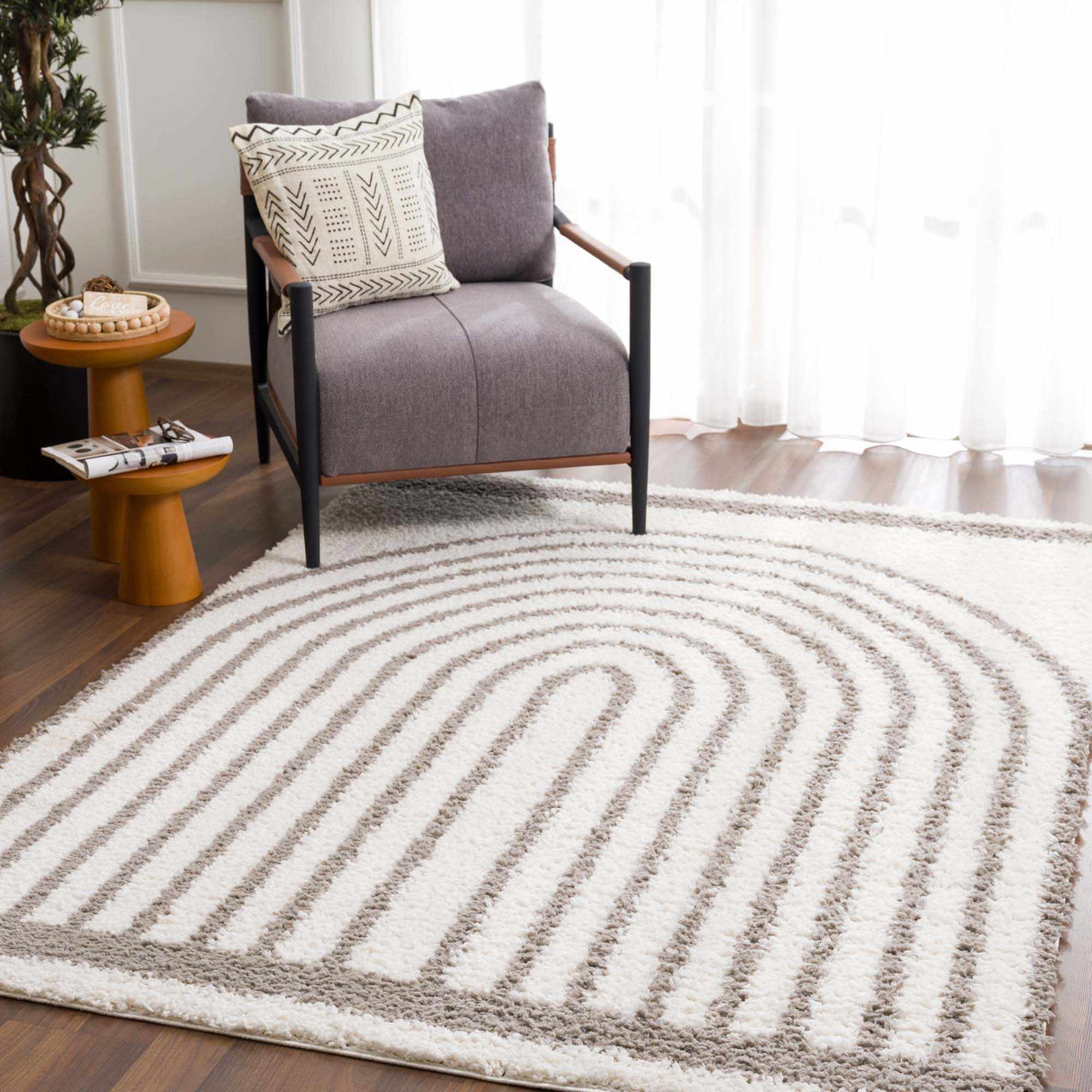 Jola Taupe Ultra Plush Area Rug Nearly Two Inches Thick