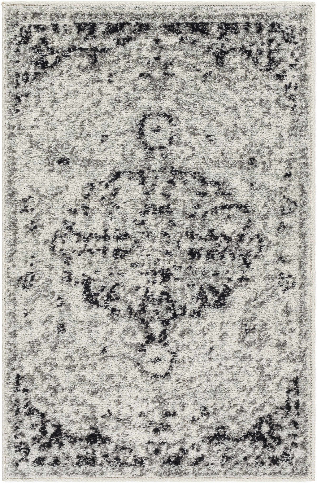 CasaVieja Bodrum Gray Area Rug Traditional Medallion Design