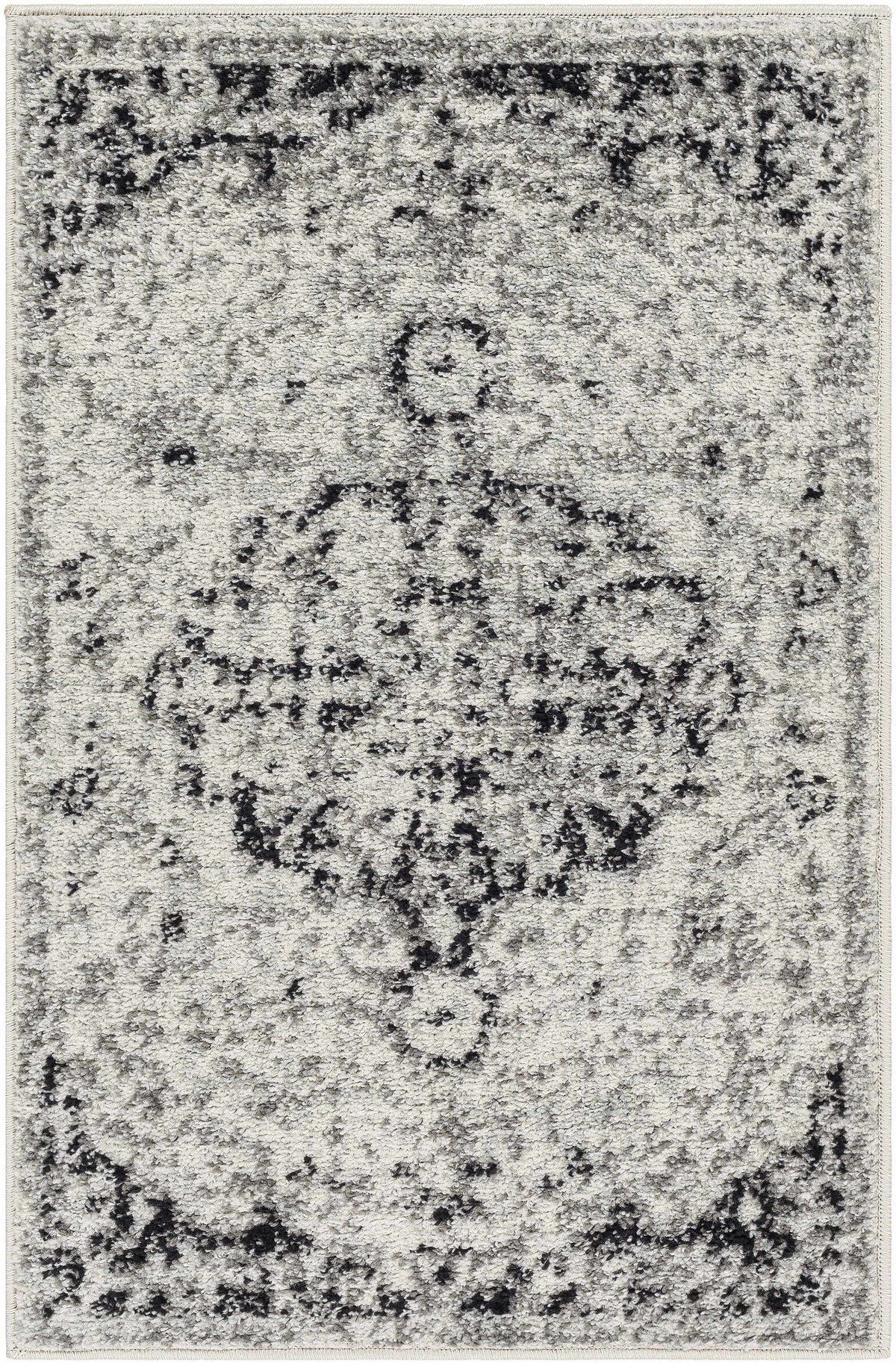 CasaVieja Bodrum Gray Area Rug Traditional Medallion Design