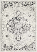 CasaVieja Bodrum Gray Area Rug Traditional Medallion Design