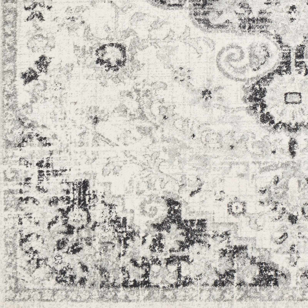 CasaVieja Bodrum Gray Area Rug Traditional Medallion Design