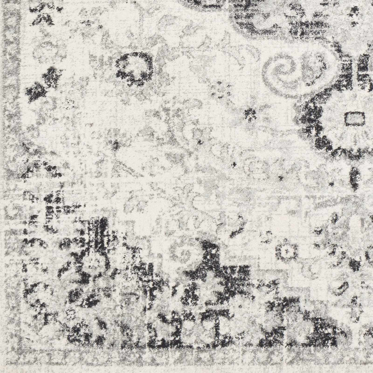 CasaVieja Bodrum Gray Area Rug Traditional Medallion Design