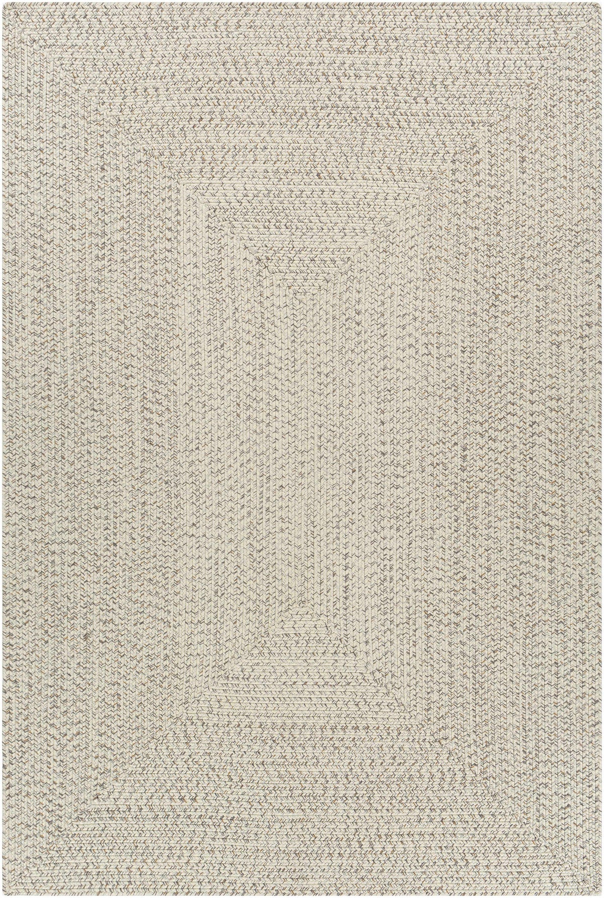 Bargo Beige Braided Faux Jute Weather Resistant Outdoor Rug