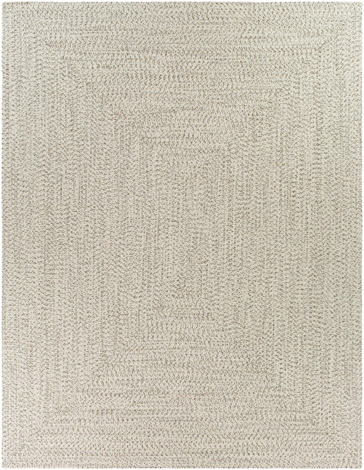 Bargo Beige Braided Faux Jute Weather Resistant Outdoor Rug