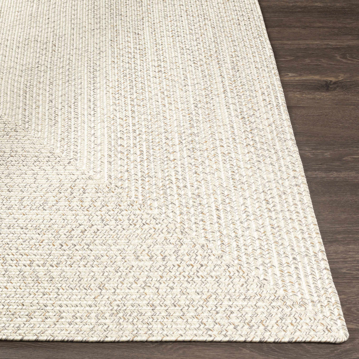 Bargo Beige Braided Faux Jute Weather Resistant Outdoor Rug