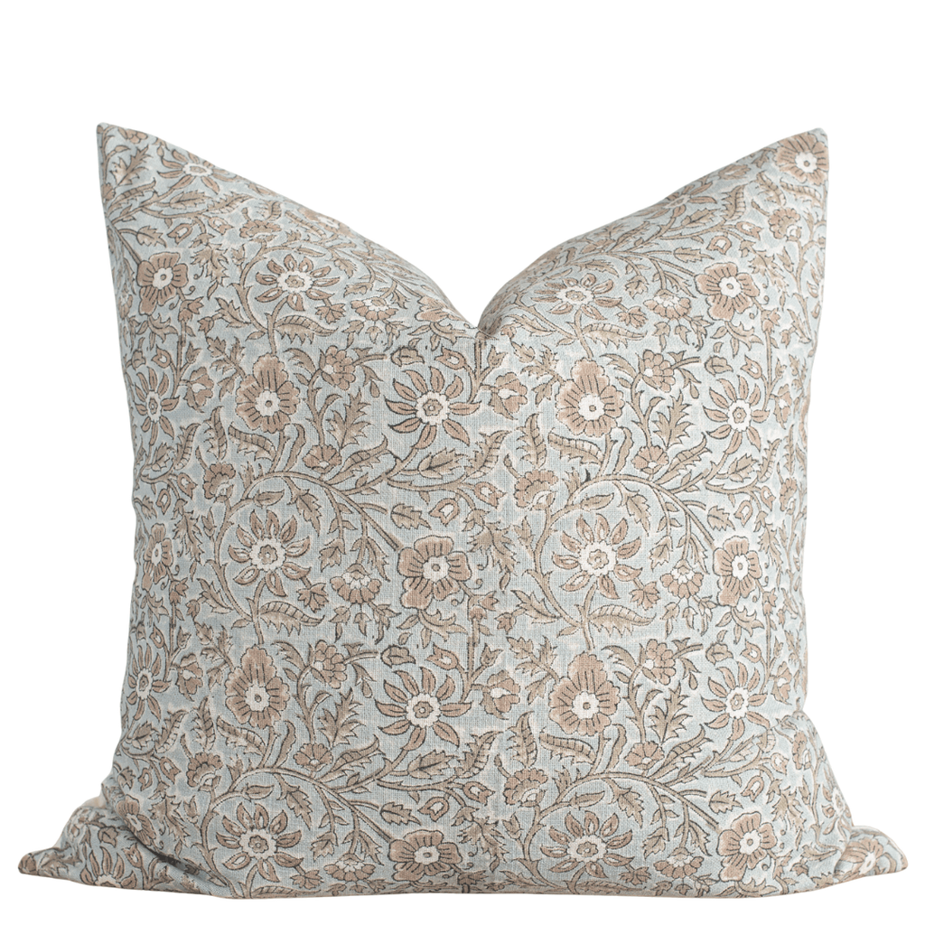 Milena Signature Artisan Block Printed Floral Pillow Cover