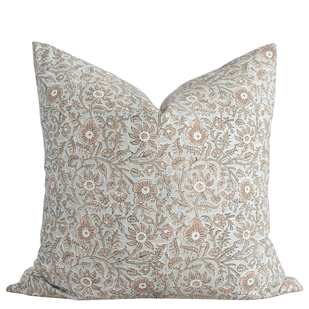 Milena Signature Artisan Block Printed Floral Pillow Cover