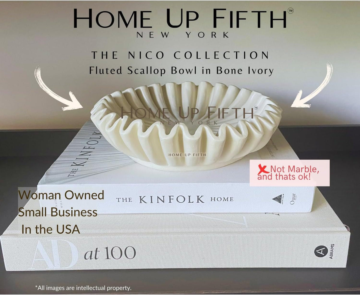 Novara Lotus Leaf Edge Resin Decorative Bowl In Two Sizes