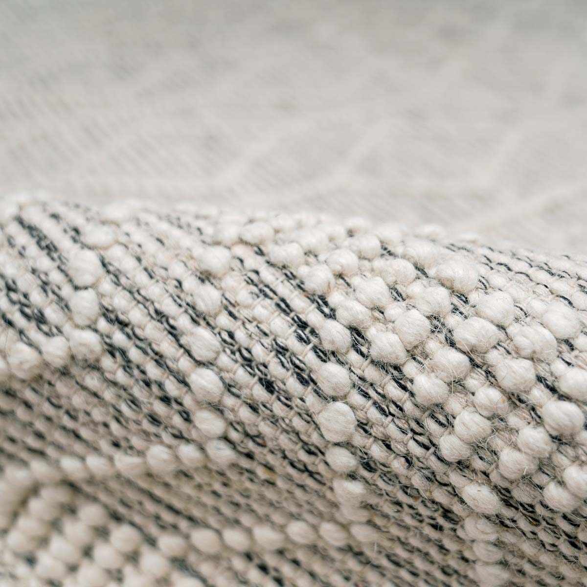 Carolina Handwoven Wool Blend Black And White Area Rug