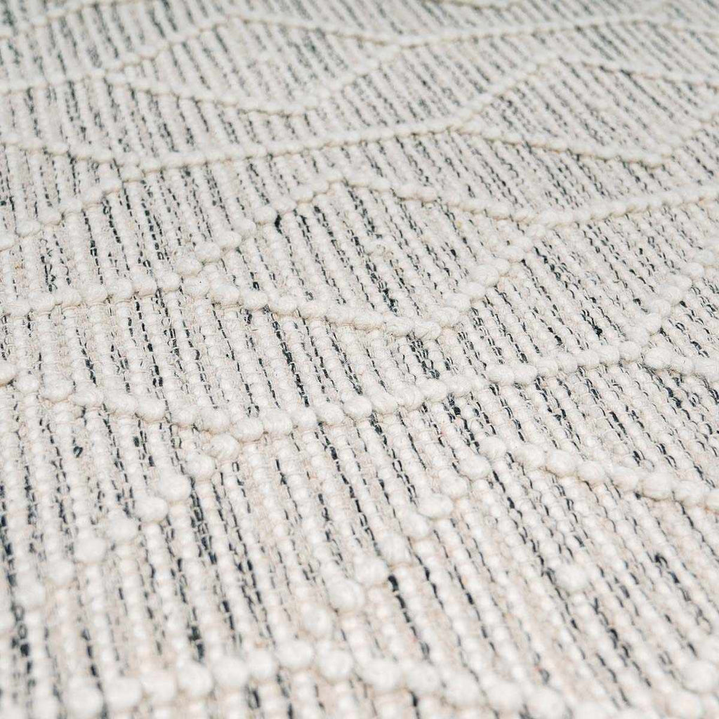 Carolina Handwoven Wool Blend Black And White Area Rug