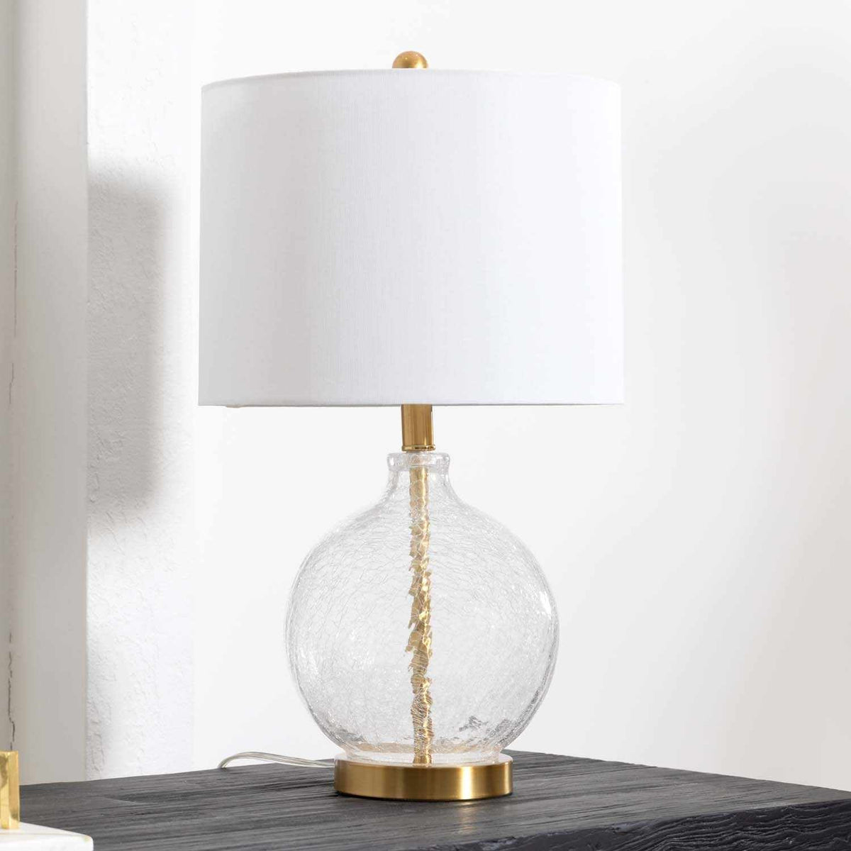 Ciel Contemporary Textured Glass Table Lamp With Three Light Modes