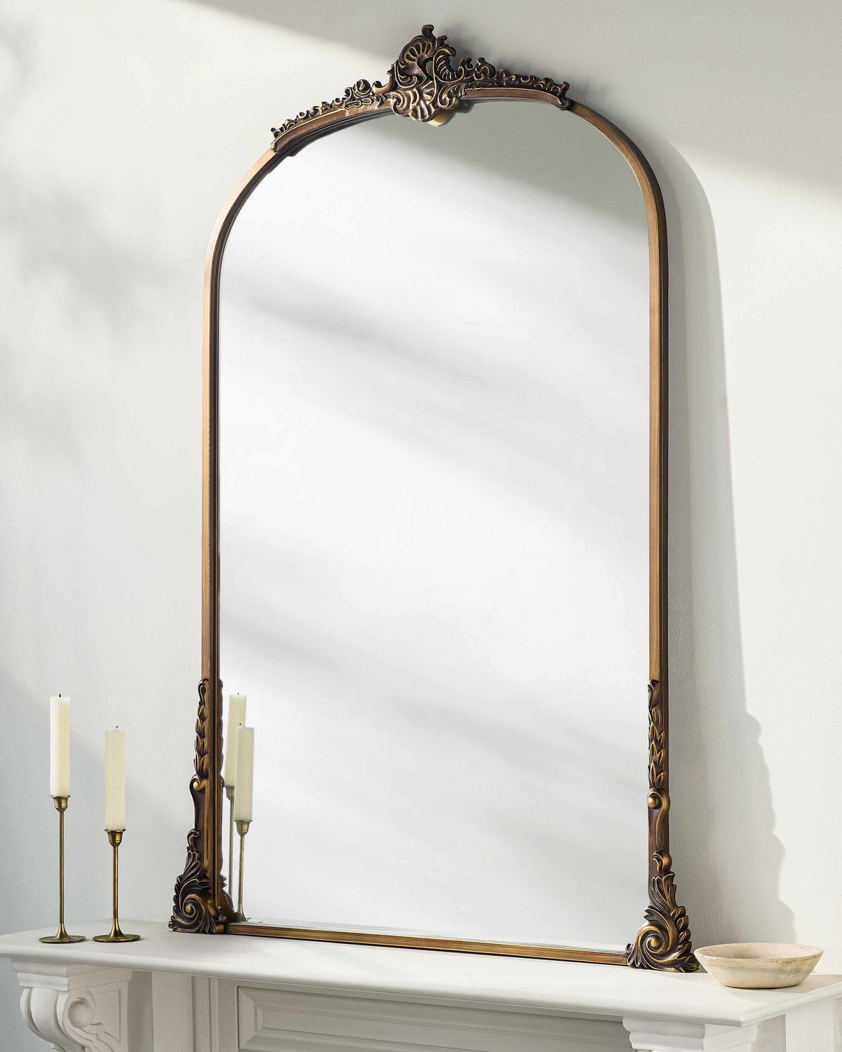 Cordovado Gold Iron Accent Mirror With Warm Traditional Frame