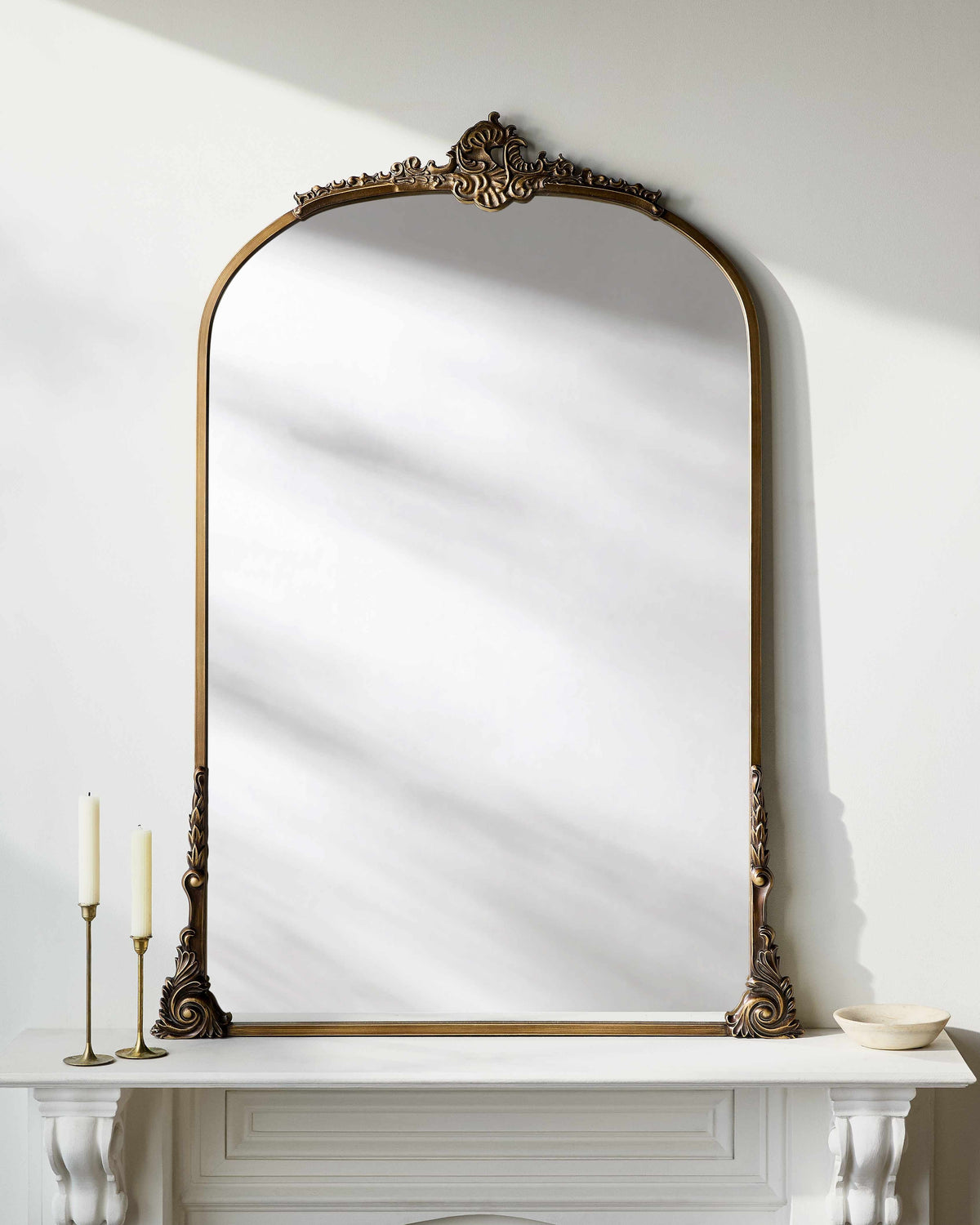 Cordovado Gold Iron Accent Mirror With Warm Traditional Frame