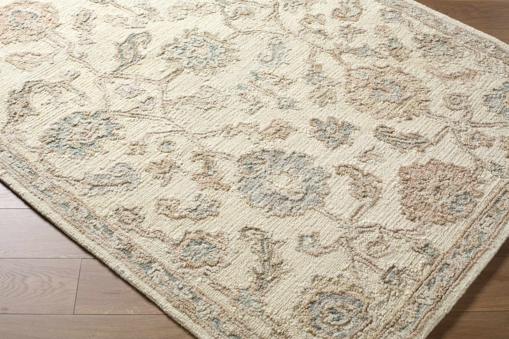 Callum Oushak Artisan Hand Tufted Wool Area Rug Indigo