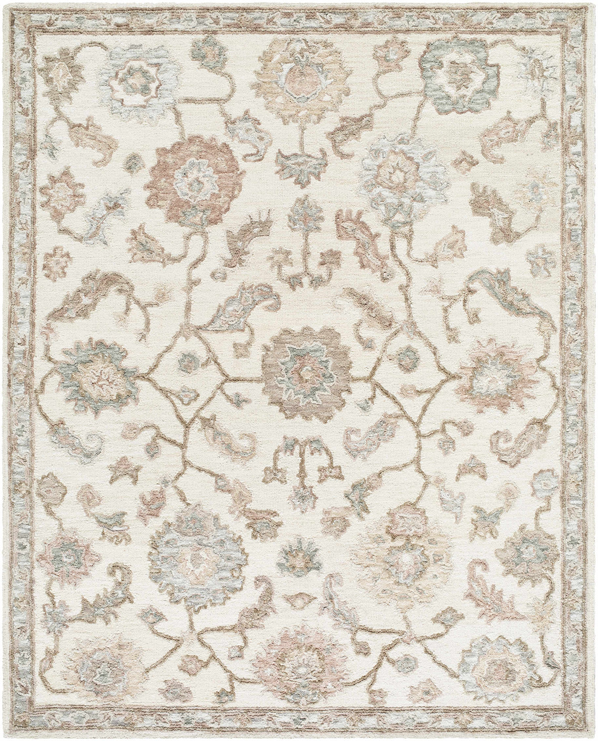 Callum Oushak Artisan Hand Tufted Wool Area Rug Indigo