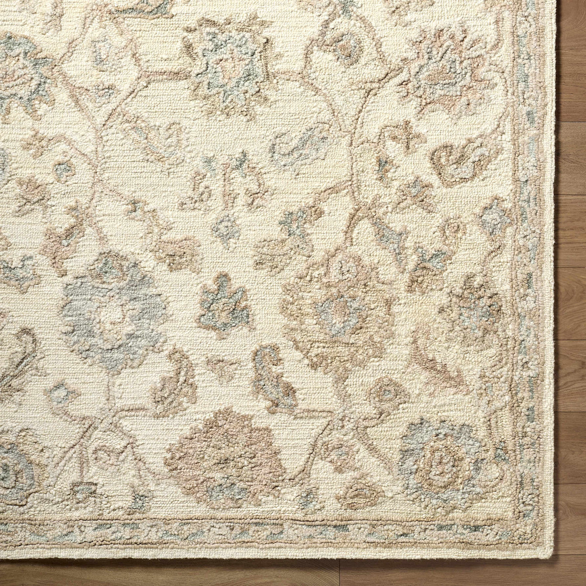 Callum Oushak Artisan Hand Tufted Wool Area Rug Indigo