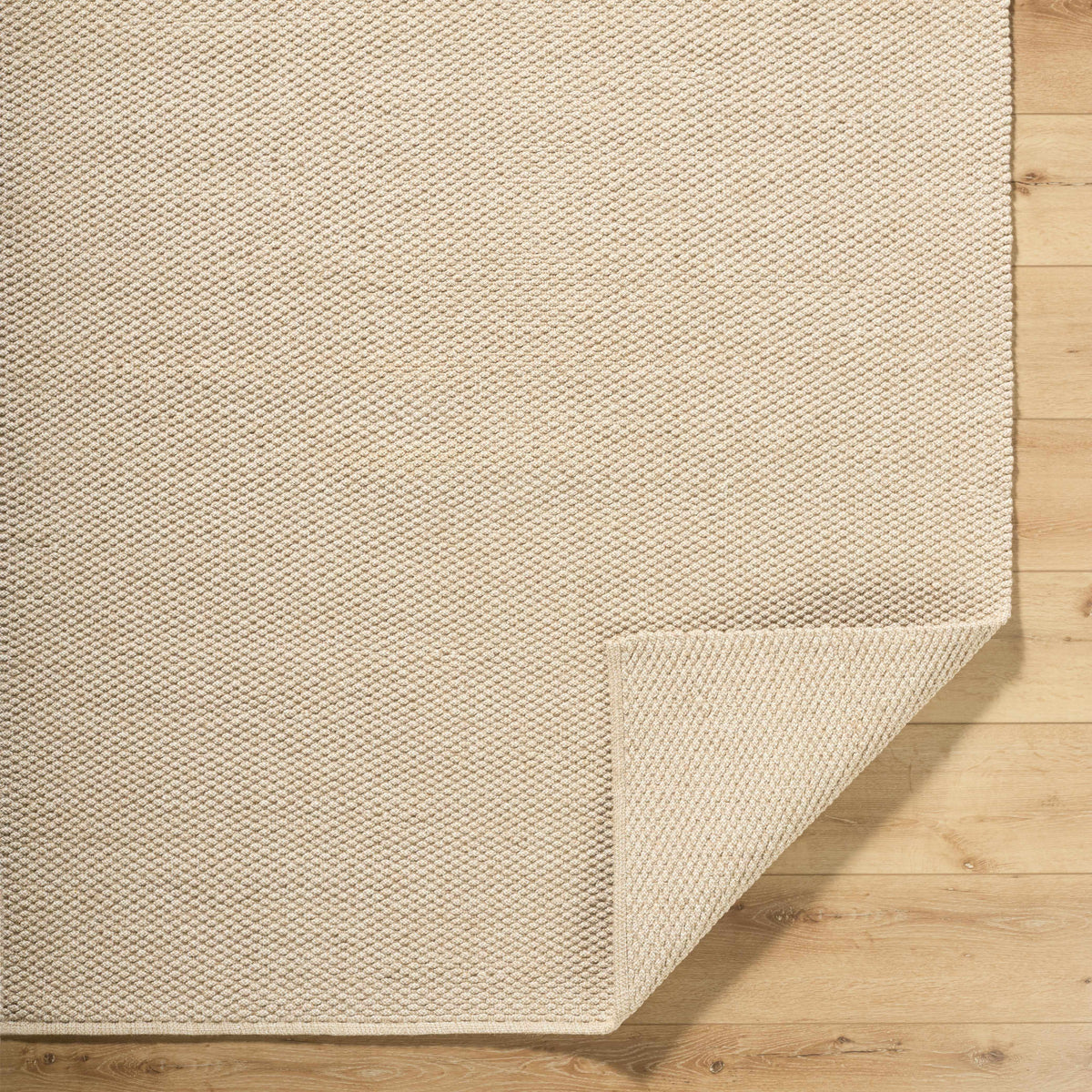 Cezary Hand Woven Jute Cotton Blend Rug Warm Beige