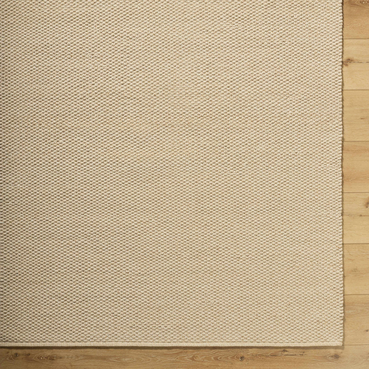 Cezary Hand Woven Jute Cotton Blend Rug Warm Beige