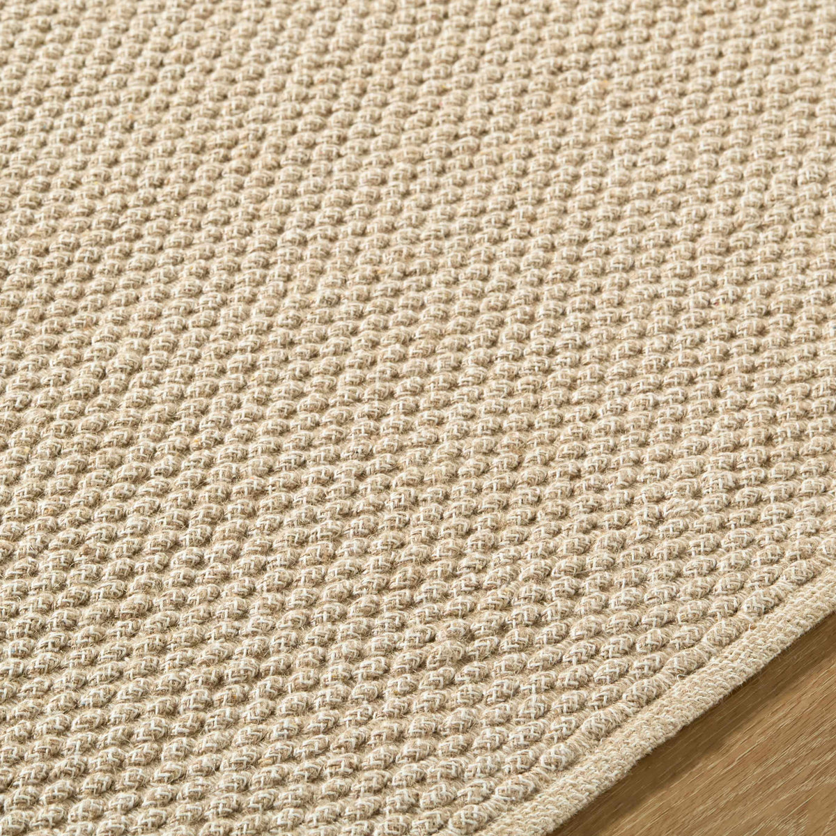 Cezary Hand Woven Jute Cotton Blend Rug Warm Beige