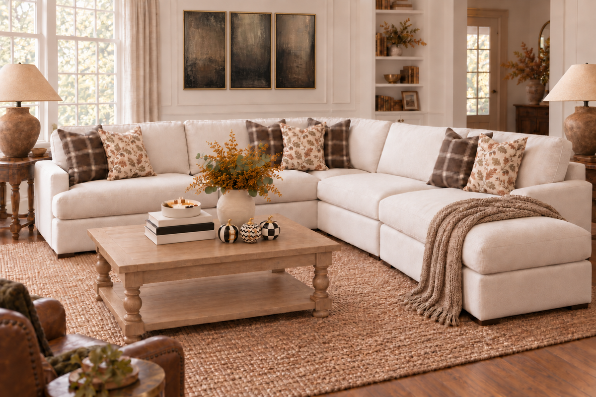 Lilyvale Autumn Heritage Sectional Refresh – 7-Piece Pillow Cover Bundle