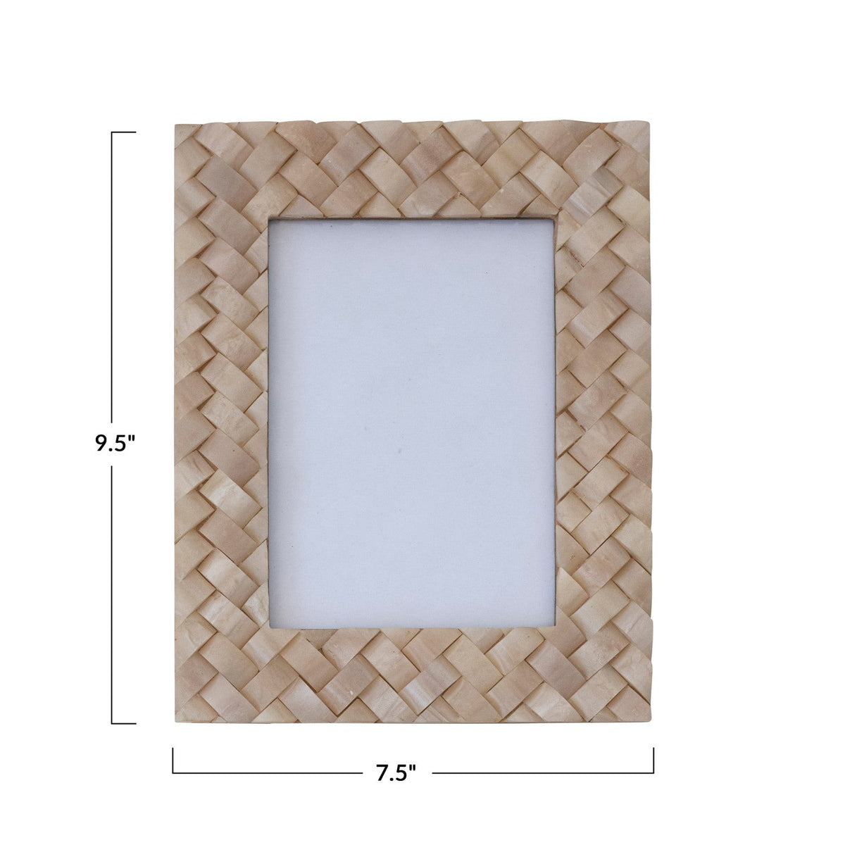 Maris Woven Resin Photo Frame Ivory Coastal Texture 5X7