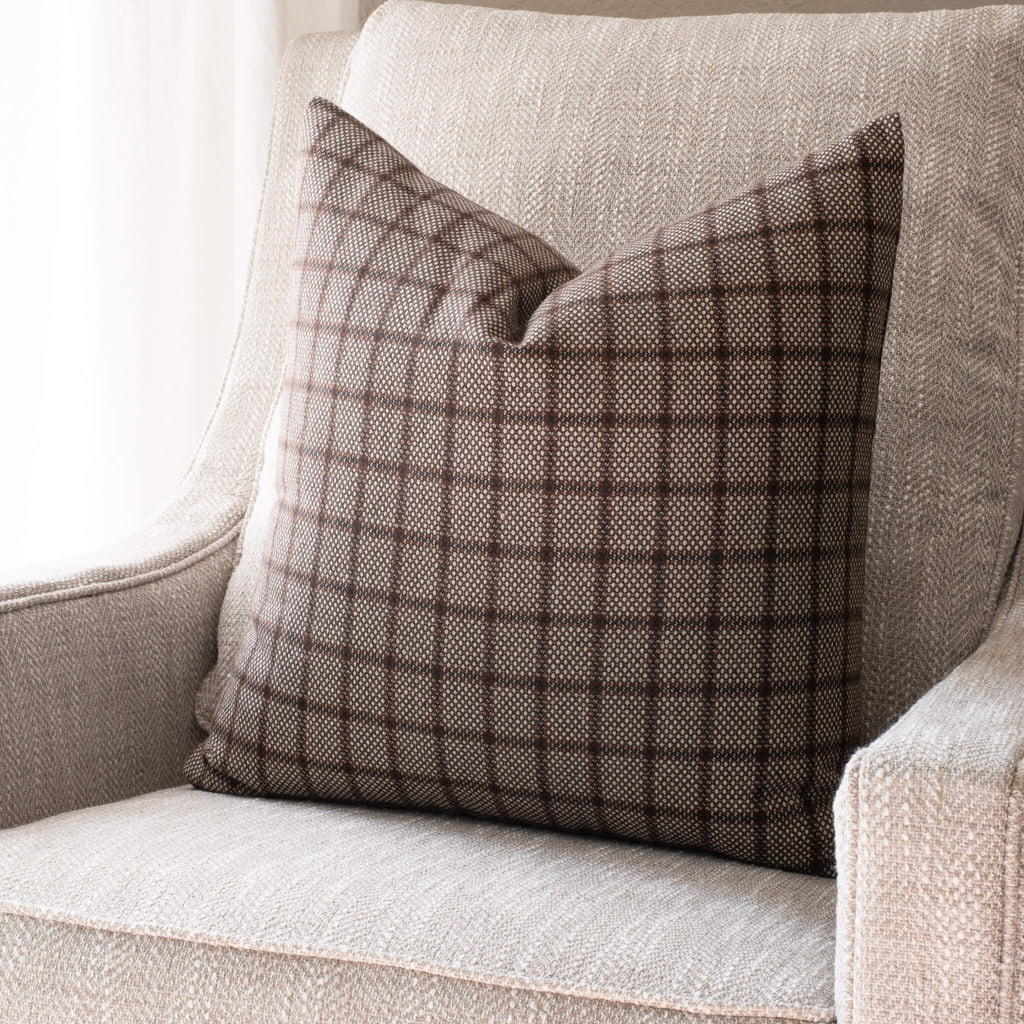 Paloma Handwoven Pillow In Exclusive Brown Weave For Home