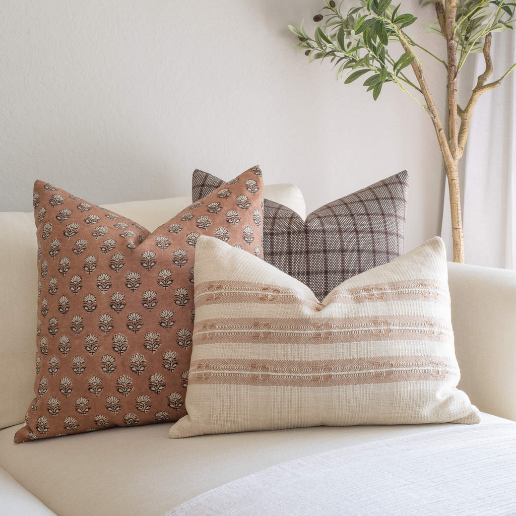 Paloma Handwoven Pillow In Exclusive Brown Weave For Home