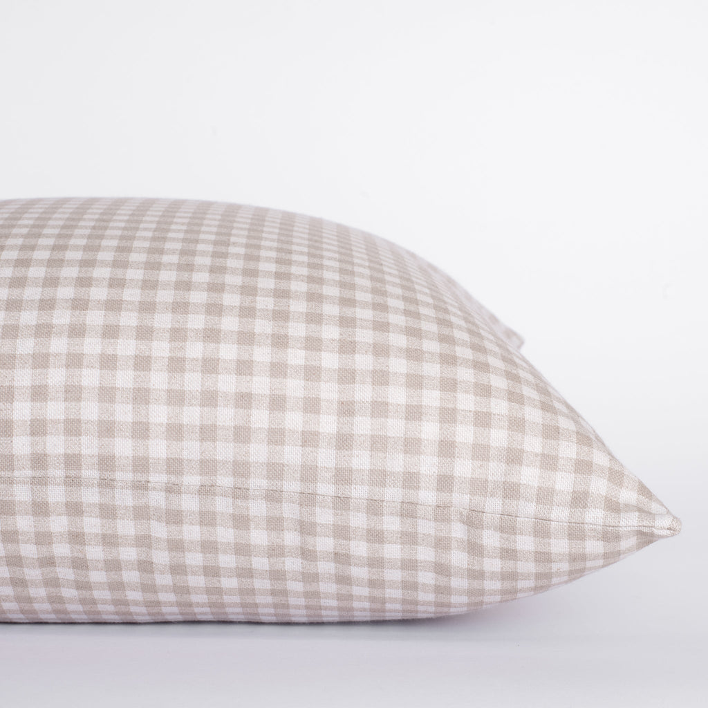 Catalina Bespoke Natural Cotton Gingham Pillow Cover