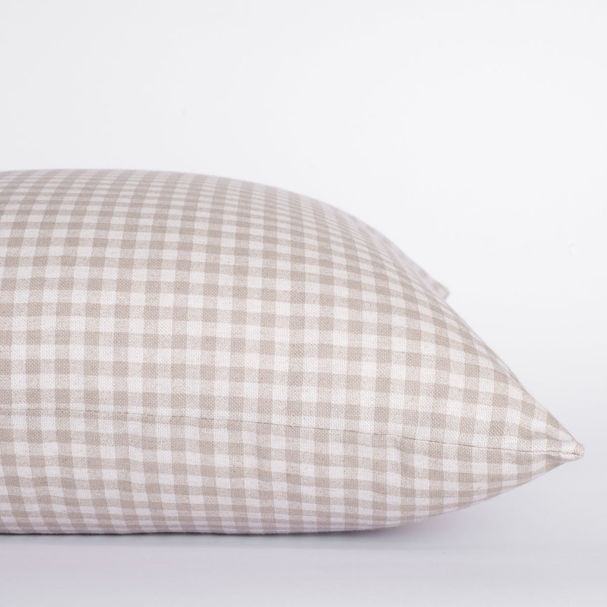 Catalina Bespoke Natural Cotton Gingham Pillow Cover