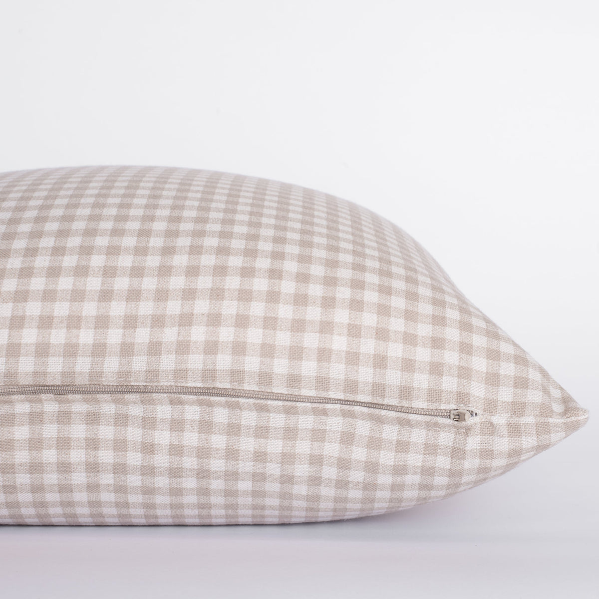 Catalina Bespoke Natural Cotton Gingham Pillow Cover