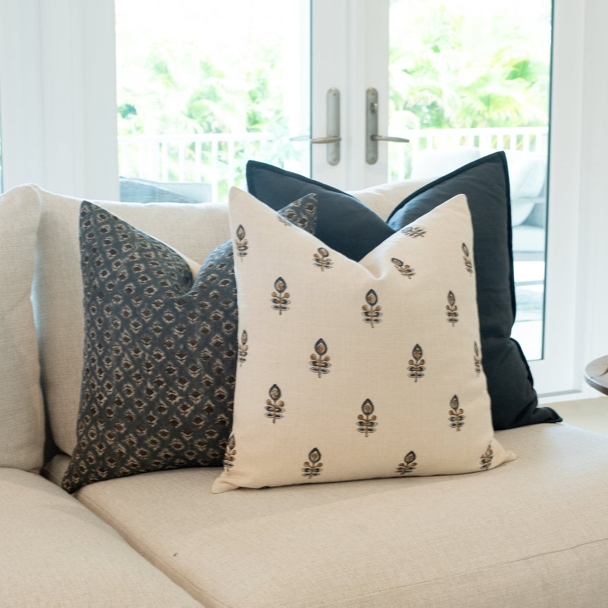 Marla Exclusive Hand Block Printed Floral Pillow Cover