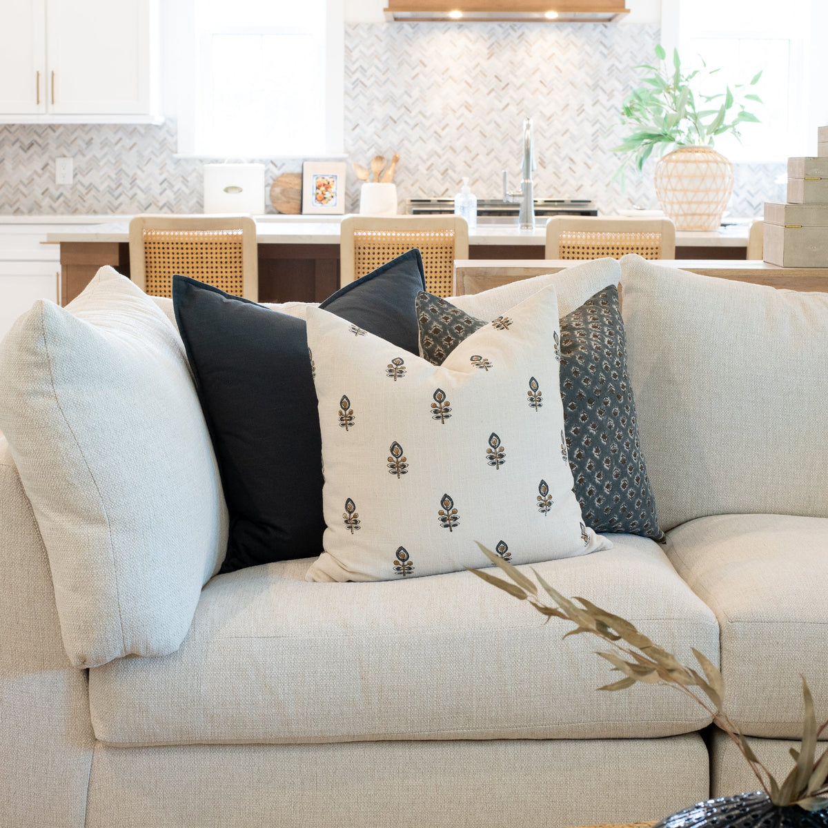 Marla Exclusive Hand Block Printed Floral Pillow Cover