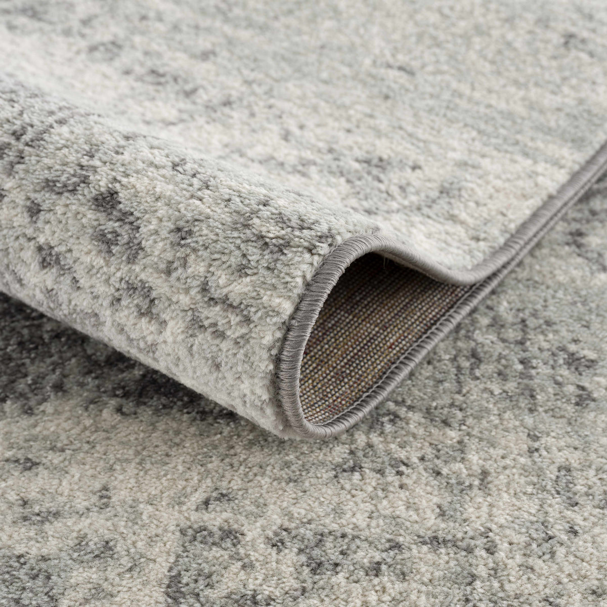Lumina Rachel Area Rug Traditional Charcoal Gray Machine Woven